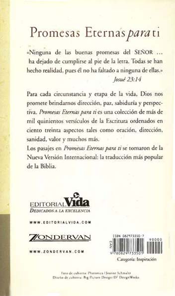 Promesas Eternas para Ti de la Nueva Versión Internacional - Edición Bolsillo - Tapa Blanda - Vida - Imagen 13