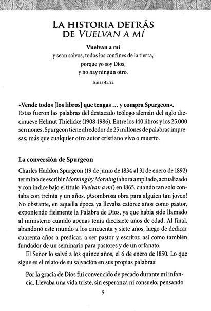 Vuelvan A Mí: Devocionales de Charles Spurgeon - Tapa Blanda - Jim Reimann - Imagen 4