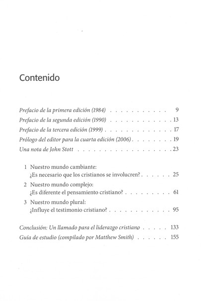Oportunidades y Retos Contextuales - Tapa Blanda - John R.W. Stott - Imagen 3