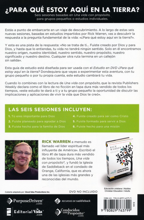 ¿Para Qué Estoy Aquí En La Tierra? Guía de Estudio - Tapa Blanda - Rick Warren - Imagen 10