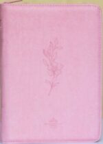 Biblia Reina Valera 1960 Letra Grande Imitación Piel Rosa Con Cerezas e Indice