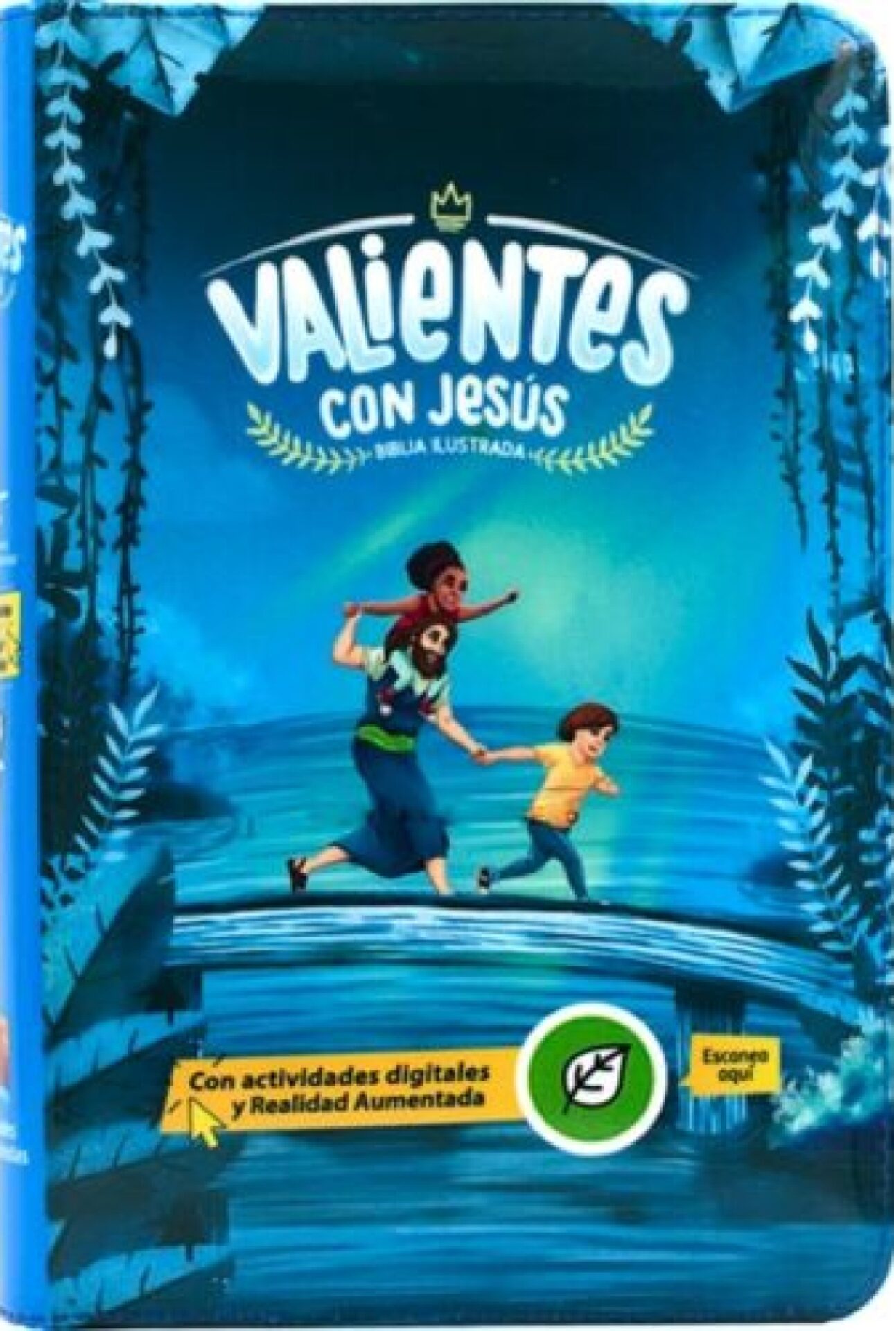 Biblia Valientes Con Jesús RVC Para Niños Azul Acolchada Con Cierre