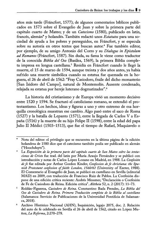Casiodoro De Reina: Su vida, Biblia y Teología - Tapa Blanda - Andrés Messmer - Imagen 8