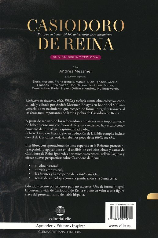Casiodoro De Reina: Su vida, Biblia y Teología - Tapa Blanda - Andrés Messmer - Imagen 12