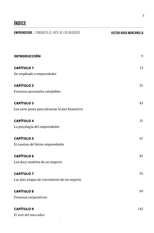 Emprendedor - Tapa Blanda - Victor Hugo Manzanilla - Imagen 3