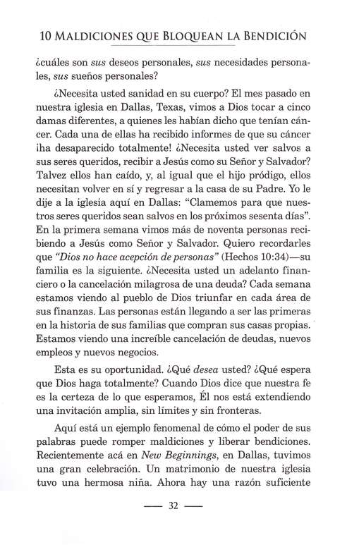 10 Maldiciones Que Bloquean La Bendición - Tapa Blanda - Larry Huch - Imagen 7