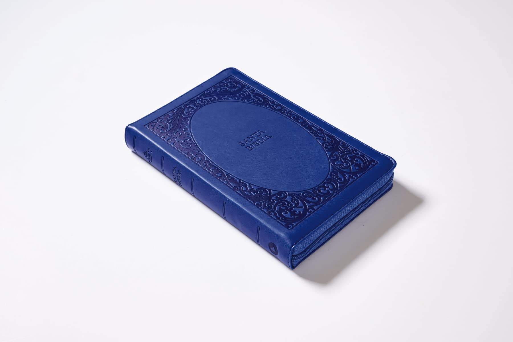 Biblia Reina Valera 1960, Tierra Santa, Ultrafina Letra Grande, Imitación Piel Azul, Con Cierre - Imagen 3
