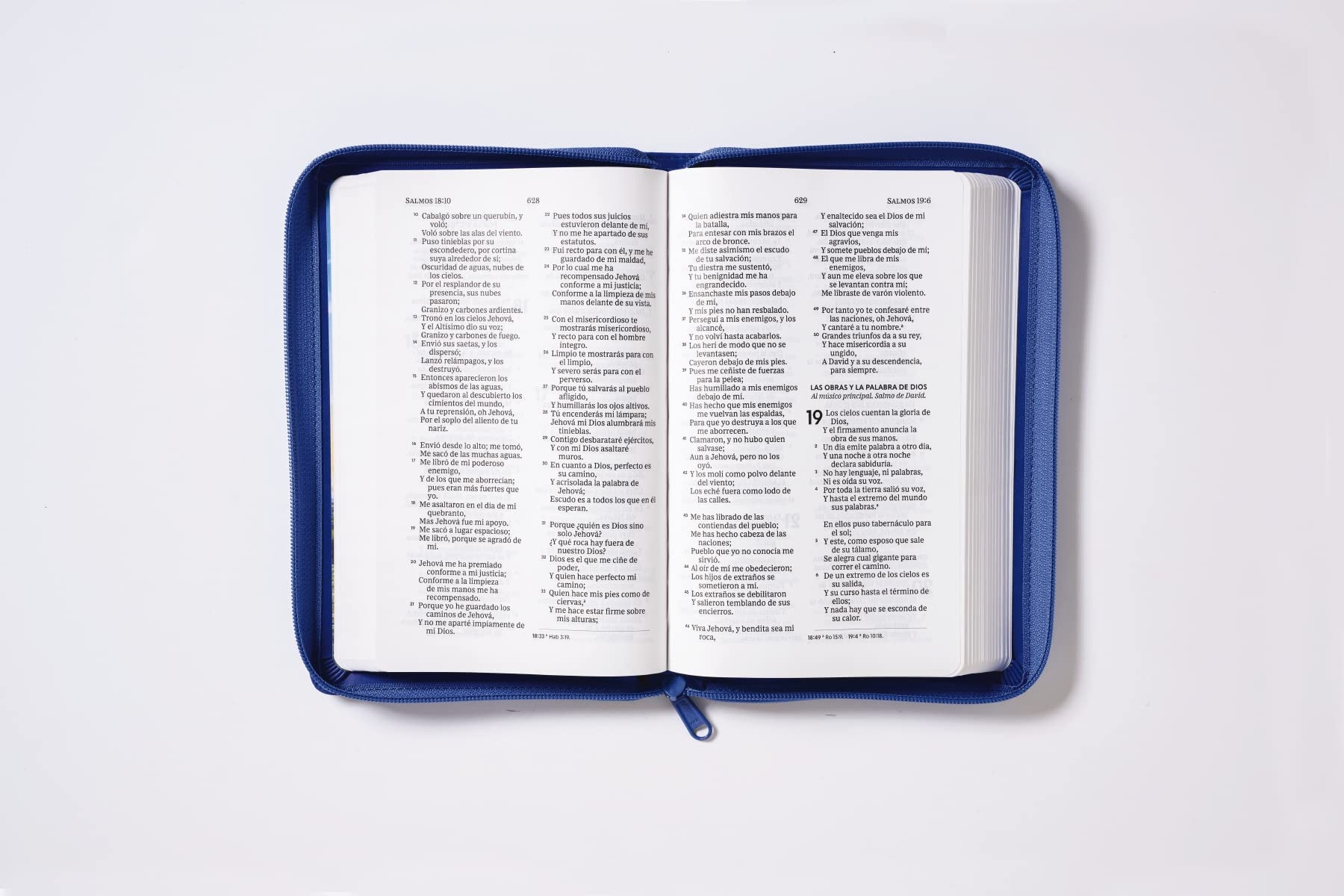 Biblia Reina Valera 1960, Tierra Santa, Ultrafina Letra Grande, Imitación Piel Azul, Con Cierre - Imagen 7