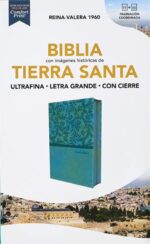 Biblia Reina Valera 1960, Tierra Santa, Ultrafina Letra Grande, Imitación Piel Turquesa, Con Cierre