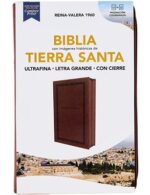 Alternative view of Biblia Reina Valera 1960, Tierra Santa, Ultrafina Letra Grande, Imitación Piel Café, Con Cierre