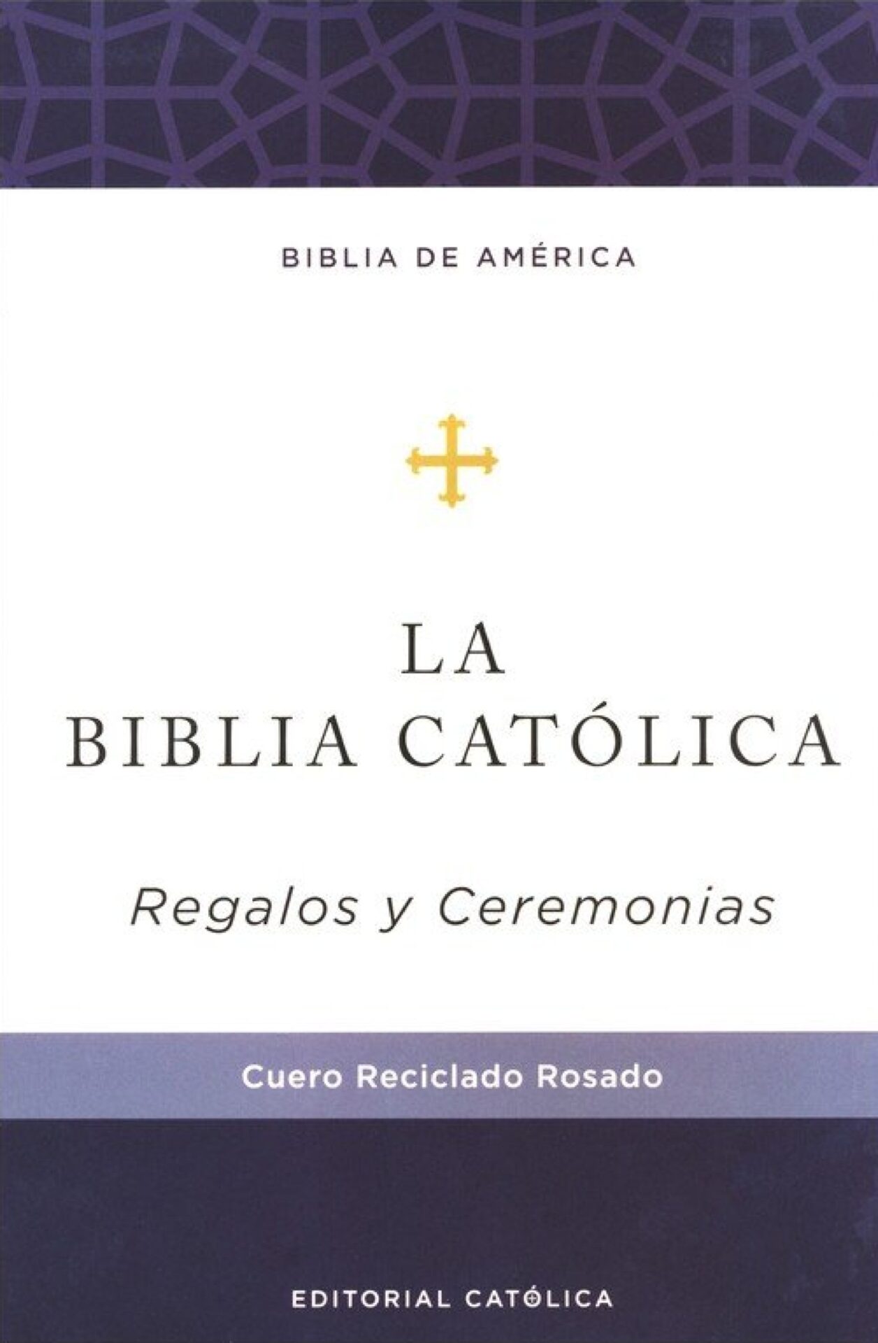 Biblia Católica, Regalos y Ceremonias, Color Rosa, Imitación Piel Cuero Reciclado