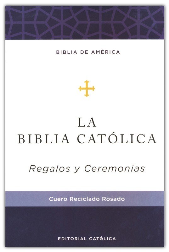 Biblia Católica, Regalos y Ceremonias, Color Rosa, Imitación Piel Cuero Reciclado - Imagen 2