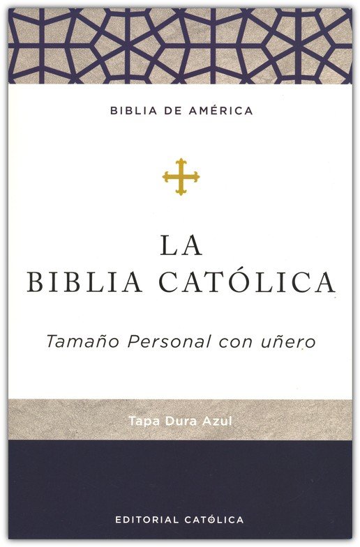 Biblia Católica Tamaño Personal, Tapa Dura, Azul Con Índice - Imagen 2