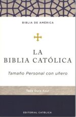 Biblia Católica Tamaño Personal, Tapa Dura, Azul Con Índice