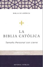 Biblia Católica, Tamaño Personal, Imitación Piel, Negra, Con Cierre