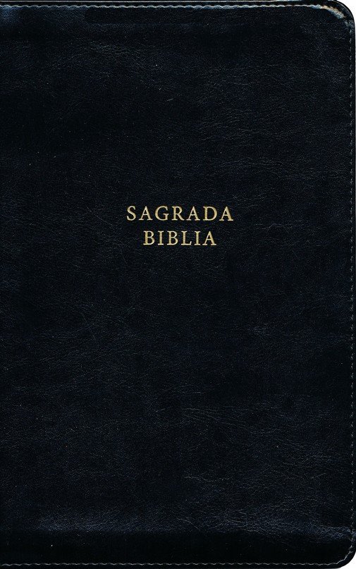 Biblia Católica, Tamaño Personal, Imitación Piel, Negra, Con Cierre - Imagen 3