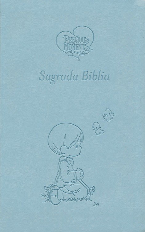 Biblia Católica Precious Moments, Tamaño Manual, Imitación Piel, Azul Celeste - Imagen 3