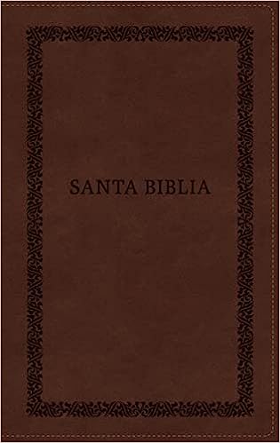 Biblia Reina Valera 1960, Tierra Santa, Ultrafina Letra Grande, Imitación Piel Café, Con Cierre - Imagen 3