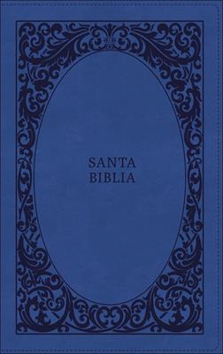 Biblia Reina Valera 1960, Tierra Santa, Ultrafina Letra Grande, Imitación Piel Azul, Con Cierre - Imagen 2