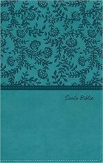 Alternative view of Biblia Reina Valera 1960, Tierra Santa, Ultrafina Letra Grande, Imitación Piel Turquesa, Con Cierre