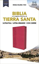 Alternative view of Biblia Reina Valera 1960, Tierra Santa, Ultrafina Letra Grande, Imitación Piel Fuscia, Con Cierre