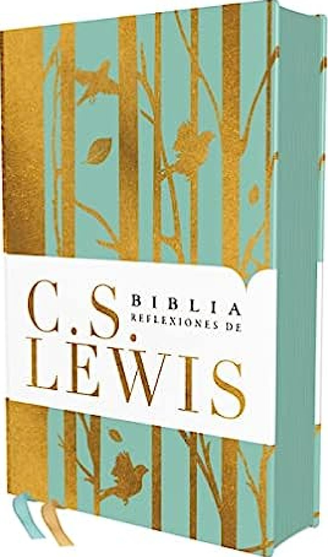 Reina Valera Revisada, Biblia Reflexiones, Tapa Dura, Turquesa, Interior a dos Colores, Comfort Print - C. S. Lewis