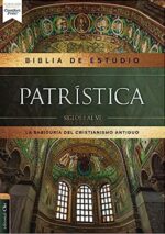 Reina Valera Revisada, Biblia De Estudio Patrística, Imitación Piel Marrón, Interior A Dos colores, Con Índice, Palabras De Jesús En Rojo