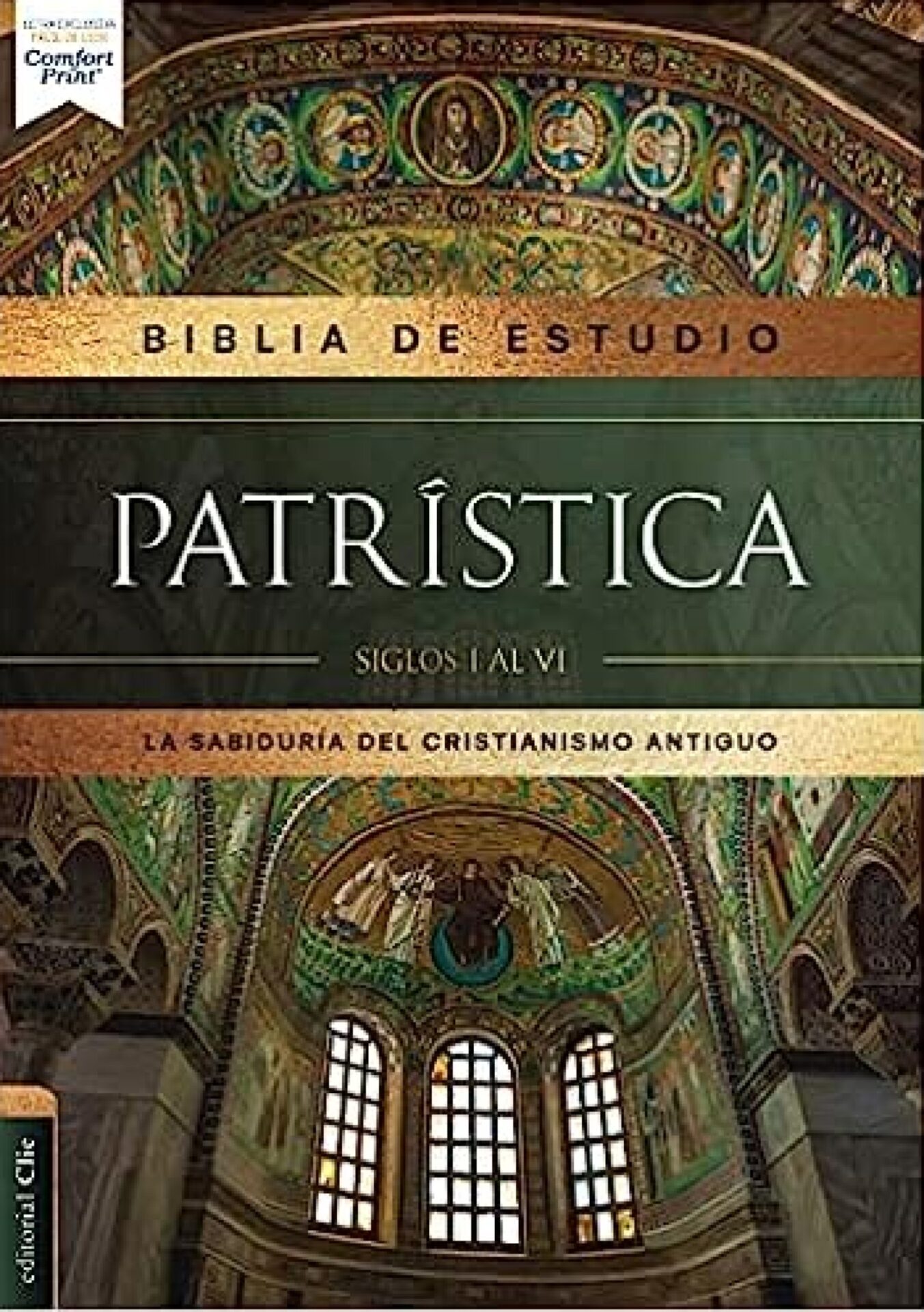 Reina Valera Revisada, Biblia De Estudio Patrística, Piel Especial Café, Interior A Dos Colores, Con Índice, Palabras De Jesús En Rojo