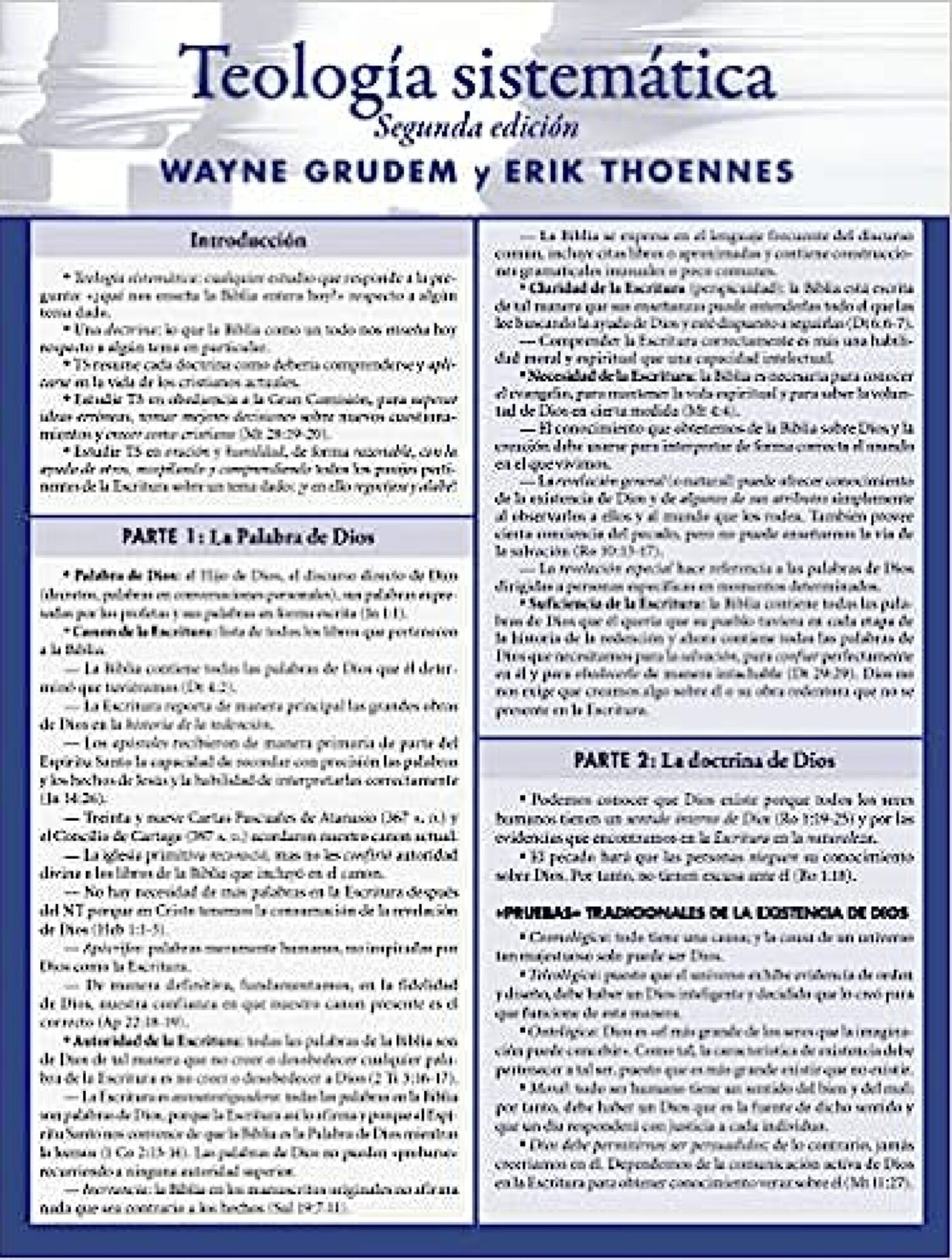Guía Laminada Para Teología Sistemática - Tapa Blanda - Wayne A. Grudem
