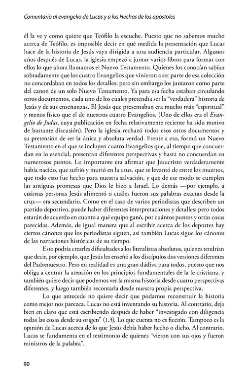 Comentario Al Evangelio De Lucas y Hechos De Los Apóstoles CTC 37 - Tapa Blanda - Justo L. Gonzalez - Imagen 8