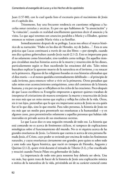 Comentario Al Evangelio De Lucas y Hechos De Los Apóstoles CTC 37 - Tapa Blanda - Justo L. Gonzalez - Imagen 10