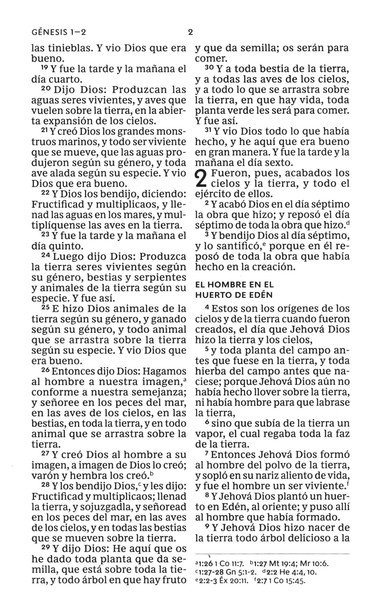 RVR60 Santa Biblia, Letra Grande, Tamaño Compacto, Tapa Dura, Tela Azul Floral, Edición Letra Roja Con Índice - Imagen 5
