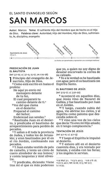 RVR60 Santa Biblia, Letra Grande, Tamaño Compacto, Tapa Dura, Tela Azul Floral, Edición Letra Roja Con Índice - Imagen 7