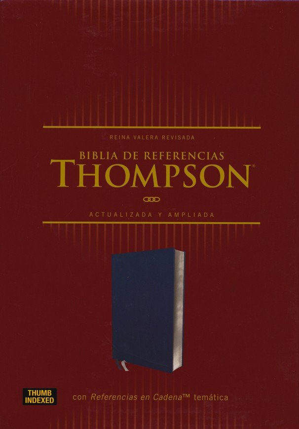 RVR 1960 Biblia de Referencia Thompson, Imitación Piel, Azul Añil Con Índice - Imagen 2
