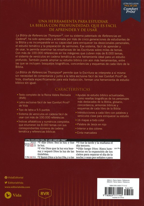 RVR 1960 Biblia de Referencia Thompson, Imitación Piel, Azul Añil Con Índice - Imagen 10