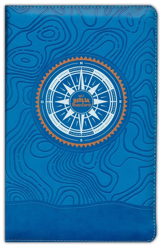 NBLA Biblia Aventura, Imitación Piel Azul, Interior A Color, Con Cierre, Edición Especial - Imagen 3