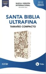 NVI, Santa Biblia, Texto Revisado 2022, Tamaño Compacto, Tapa Dura,Tela Floral Gray, Palabras De Jesús En Rojo, Comfort Print