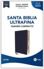 Alternative view of NVI, Santa Biblia, Texto Revisado 2022, Ultrafina, Tamaño Compacto, Imitación Piel Azul Marino, Palabras De Jesús En Rojo, Comfort Print