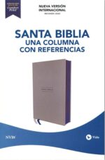 NVI, Santa Biblia, Texto Revisado 2022, Una Columna Con Referencias, Piel Reciclada, Palabras de Jesús En Rojo, Gris, Comfort Print  Edición Especial