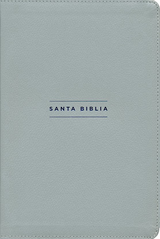 NVI, Santa Biblia, Texto Revisado 2022, Una Columna Con Referencias, Piel Reciclada, Palabras de Jesús En Rojo, Gris, Comfort Print Edición Especial - Imagen 3