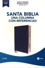 NVI Santa Biblia, Una Columna Con Referencias, Imitación Piel Azul Marino