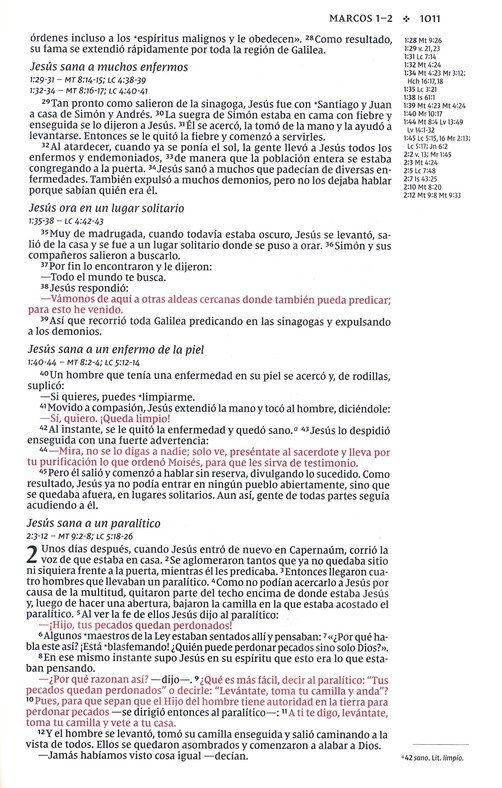 NVI Santa Biblia, Una Columna Con Referencias, Imitación Piel Azul Marino - Imagen 8