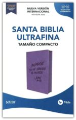 Alternative view of NVI, Santa Biblia, Texto Revisado 2022, Ultrafina, Tamaño Compacto, Imitación Piel Azul Lavanda, Con Cierre, Palabras De Jesús en Rojo, Comfort Print