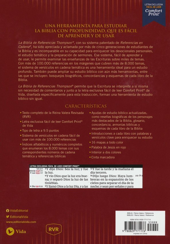 RVR 1960 Biblia de Referencia Thompson, Imitación Piel, Morado - Imagen 10