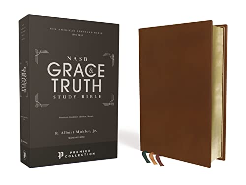NASB, The Grace and Truth Study Bible, Premium Goatskin Leather, Brown, Premier Collection, Black Letter, 1995 Text, Art Gilded Edges, Comfort Print - Imagen 11