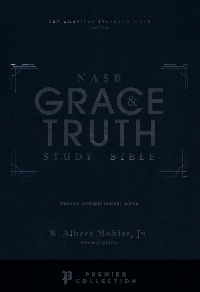 NASB, The Grace and Truth Study Bible, Premium Goatskin Leather, Brown, Premier Collection, Black Letter, 1995 Text, Art Gilded Edges, Comfort Print - Imagen 2
