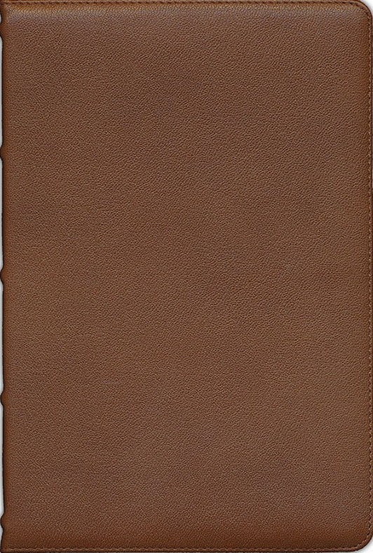 NKJV, Reference Bible, Classic Verse-by-Verse, Center-Column, Premium Goatskin Leather, Brown, Premier Collection, Red Letter, Comfort Print : Holy Bible, New King James Version