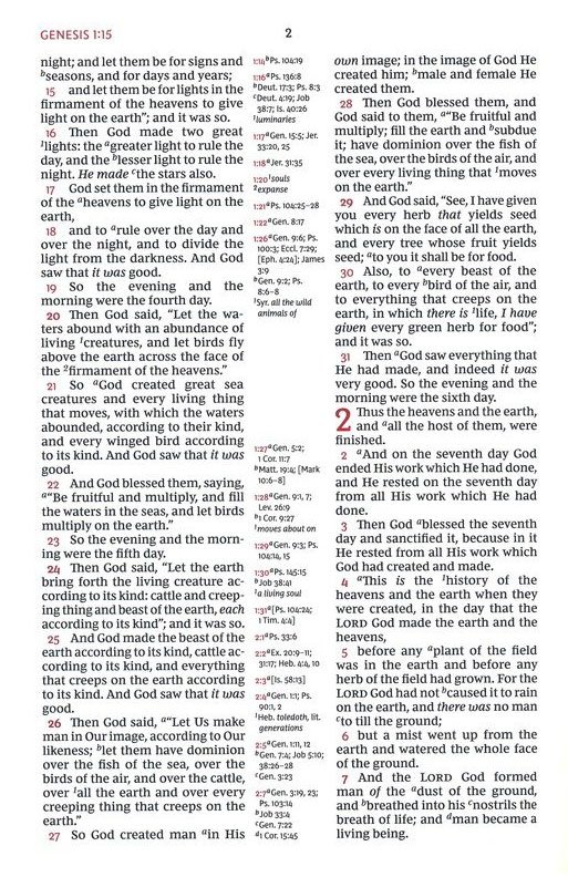 NKJV, Reference Bible, Classic Verse-by-Verse, Center-Column, Premium Goatskin Leather, Brown, Premier Collection, Red Letter, Comfort Print : Holy Bible, New King James Version - Imagen 5