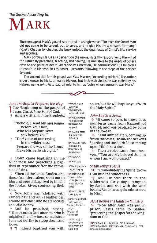 NKJV, Reference Bible, Classic Verse-by-Verse, Center-Column, Premium Goatskin Leather, Brown, Premier Collection, Red Letter, Comfort Print : Holy Bible, New King James Version - Imagen 7
