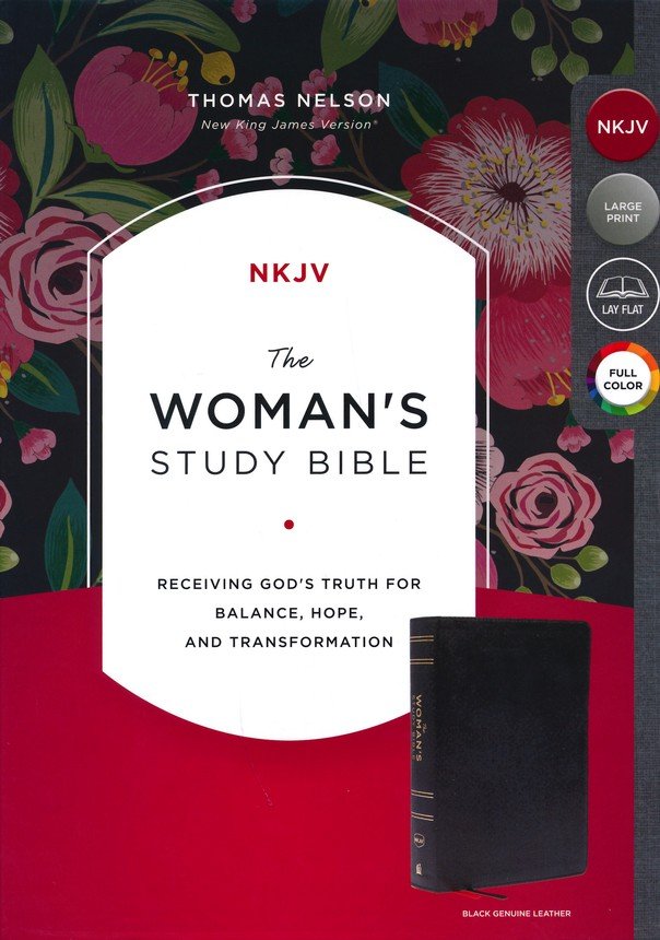 NKJV, The Woman's Study Bible, Genuine Leather, Black, Red Letter, Full-Color Edition : Receiving God's Truth for Balance, Hope and Transformation - Imagen 2